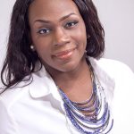 Home portrait smiling confident woman against white background